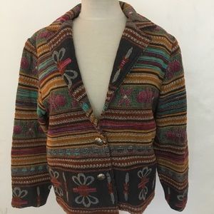 Bagatelle Butterflies Lady Bugs & More Jacket Sz M